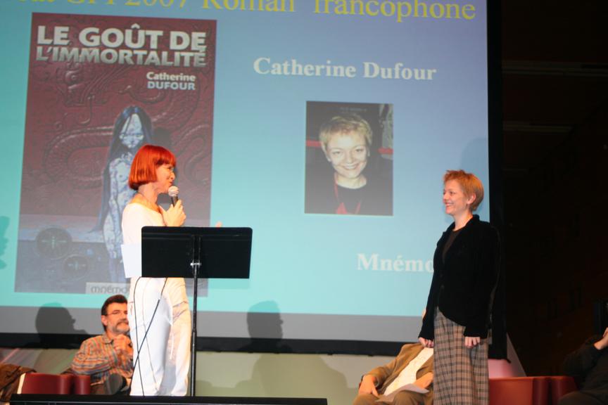 Catherine dufour pour le roman francophone
